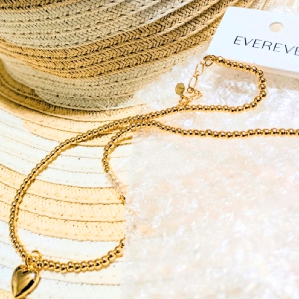 💥💥💥Evereve Gold Beaded Heart Necklace